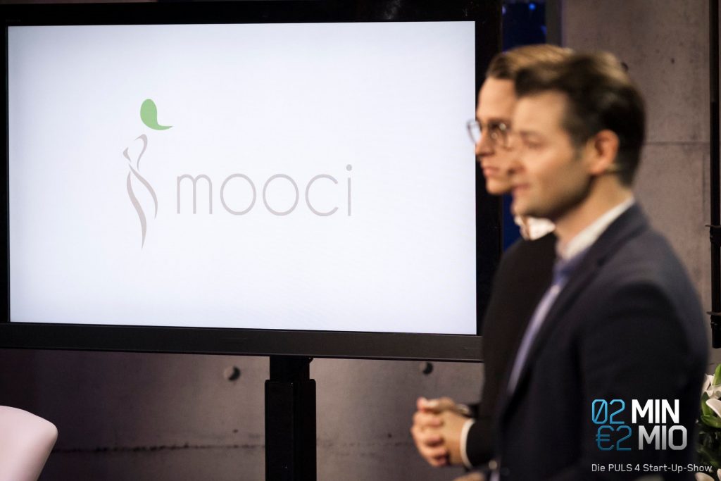 Das Team von mooci in der Fernsehshow "2 Minuten, 2 Millionen" am 21.02.2017