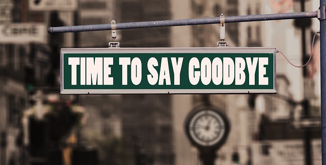 Text "Time to Say Goodbye"