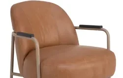 Sessel HARPER MATOUR im Lederlook: Stilvoller Komfort mit Retro-Charme Sessel HARPER MATOUR (BHT 75x77x79 cm) - Bezug: Lederlook - BHT 75x77x79 cm